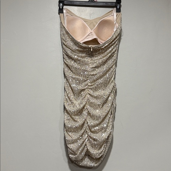 Hello Molly Strapless Sequin Dress - Silver - Picture 9 of 9